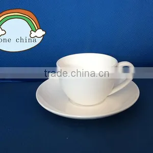140cc Ceramic Coffee Bone China Cup With Saucer Set Clean Color thumbnail-1