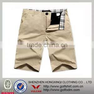 Slim Fit Kakhi Color Yarn Dyed Mens Shorts YKK Zipper thumbnail-1