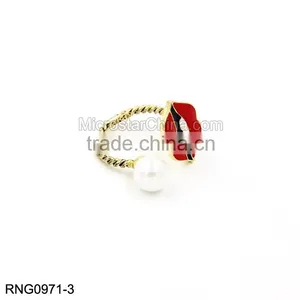 Sexy Korean Style Sliver Lip Ring With Pearl thumbnail-4