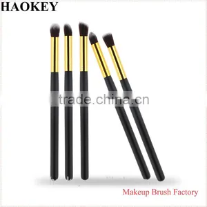 Factory Supply 10pcs Soft Hair Golden+Black Handle Makeup Brush Set Foundation Powder Eyeshadow Brush Kit Tools thumbnail-4
