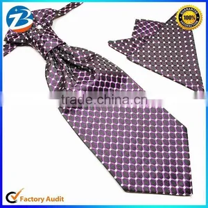 Hot Sale Nice Designs Gentlemen Ascot Ties and Hanky Sets thumbnail-2