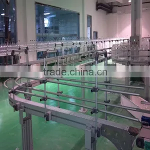 Cooking Oil Transportation Plastic Chain Conveyor System With Side Guide thumbnail-1