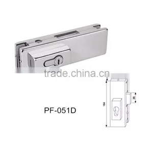 Aluminum Glass Clip Door Hardware Lock Patch Fitting thumbnail-3