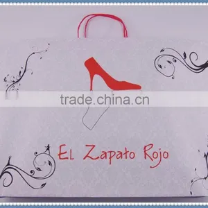 2016 New Style White Kraft Paper Bag With Red Twisted Patch Handle for Shoes thumbnail-1