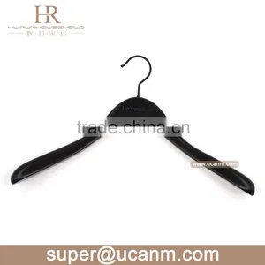 HRW-86I0B Luxury Lotus Wooden Clothes Coat Hanger Balck Finish thumbnail-2