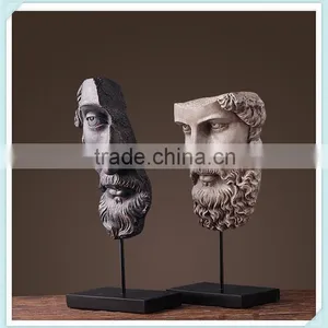 Resin Abstract Character Sculpture Abstract Indoor Head Figurine for Home Decoration thumbnail-2