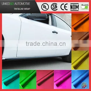 Best Price 1.52*20m Chrome Matte Titanium Car Body Wrap Stretchable thumbnail-1