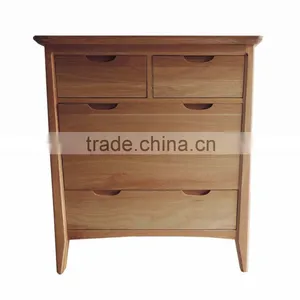 2015 Modern Design Solid Oak 6 Drawer Tall Chest for Home Use thumbnail-2