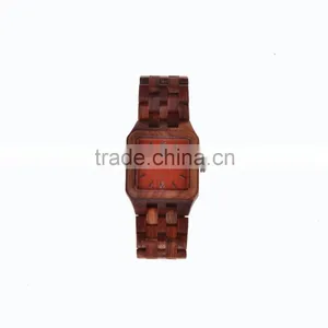 2016 Fashion Men Custom Logo Cheap Natural Wood Wrist Watch thumbnail-4