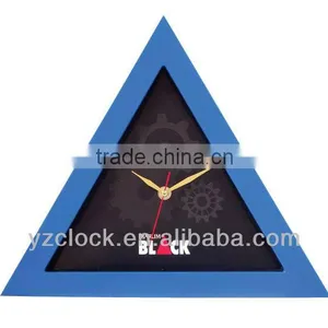 YZ-3311 Colourful Plastic Triangle Clocks Gift Wall Clock thumbnail-2