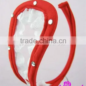 New Style Red Fringe and White Lace C-string Photo thumbnail-1