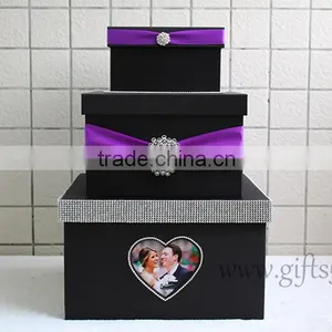 Handmade Wedding Card Holder Wedding Card Box With Photo Frame for Best Widding Gifts thumbnail-2