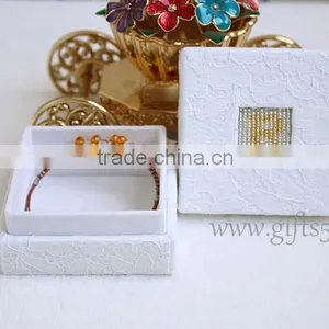 Custom Made Luxury Wedding Jewelry Packaging Box With Beaded Name Plate of R thumbnail-1