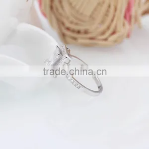 Wholesale 925 Sterling Silver Square Shape Cut Ring thumbnail-2
