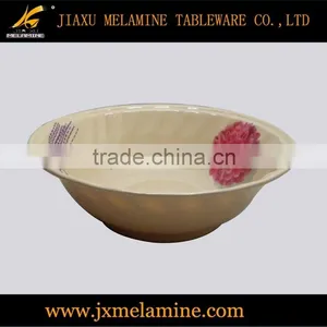 Tea Color Round Melamine Tableware With Wavy Rim thumbnail-4
