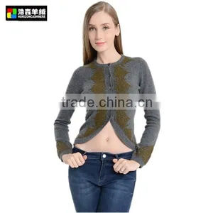 Brown Dew of Navel Long Sleeve Cardigan, Brown Sexy Cashmere Cardigan thumbnail-3