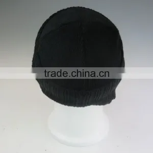 Knitted Winter Beanie Hat With Bill thumbnail-4