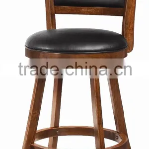 Vintage Style Bar Furniture Wooden Swivel Bar Stool Higt Bar Chair thumbnail-1