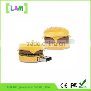 Hamburg Shape Gifts Memory Sticks Novelty PVC USB Flash Drives, Supports USB 2.0 Version, Suitable for Promotions thumbnail-1