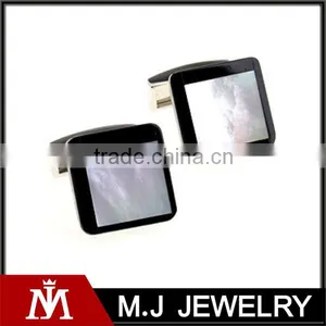 2016 Trendy Classic Square Shell Office Cufflinks for Mens Shirts thumbnail-1