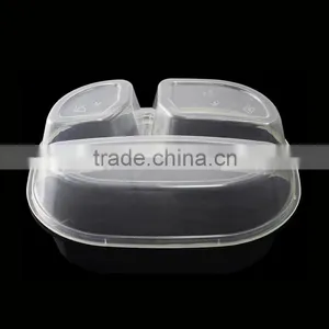 High Quality Plastic Take-away Food Container 3-compartment 1000ml thumbnail-3
