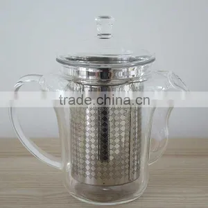 Wholesale Glass Teapot With Stainless Steel Infuser High Borosilicate Glassware N6365 300ml thumbnail-3