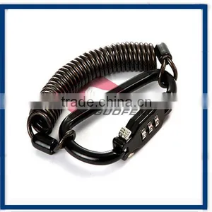 Black Coated High Quality Spring Coil Wire Lock thumbnail-1