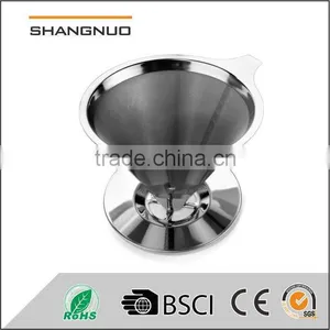 2017 Stainless Steel Cone Pour Over Coffee Dripper Filter thumbnail-1