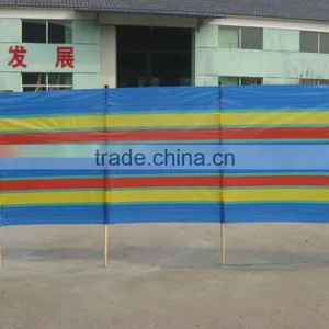 FD - 151213Blue Stripe PE Beach Wind Screens thumbnail-1