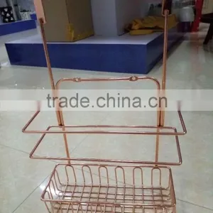 Chrome-Plating Metal Wire Bathroom Hanging Shower Caddy thumbnail-5