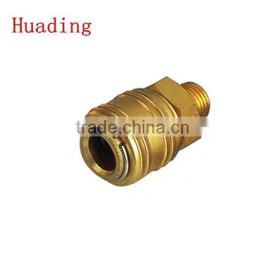 Quick Coupling German Type-Plug Male Thread Brass Connector thumbnail-1
