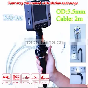 360 Degree Rotation Flexible Industrial Inspection Endoscope With 5.5mm LED Camera thumbnail-1