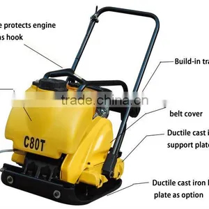 HC80T 80kg Factory CE Certificate Forward With Tank Vibrating Plate Compactor Vibrator Plate Compactor thumbnail-1