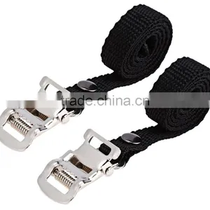 1 Pair Cycling Bike Bicycle Anti-slip Nylon Pedal Toe Clip Strap Belt Fixed Gear Bearings Bicycle Pedals Accessories thumbnail-1