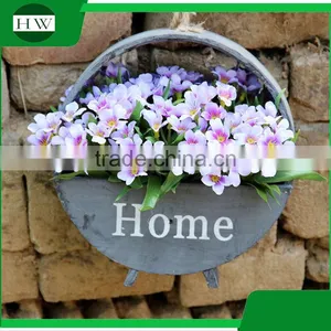 Modern Fancy Home Goods Decorative Hanging Antique Round Fancy Stand Wood Decoration Vase thumbnail-2