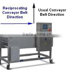 Reciprocating Stainless Steel Food Conveyor/Automatic Burger Patty Machine/Chicken Popcorn Processing Machine thumbnail-3