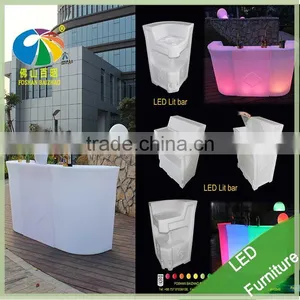 Aibaba Com Foshan Furniture Ktv Plastic Table Light up Bar Table Night Club Decor thumbnail-1