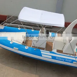 5.5m Blue and White Frp Boat thumbnail-2