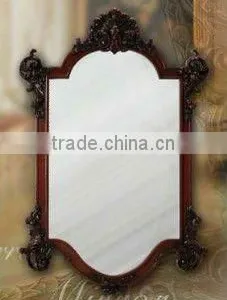 Wooden Classical Hand Carved Wall Mirror, MOQ:1PCS(B70117) thumbnail-1