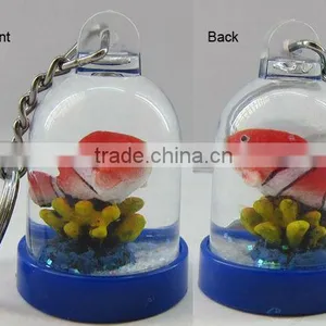 Fish Snow Globe Used as Plastic Key Chain thumbnail-1