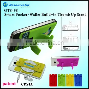 Multi-function Mobile Phone Card Pocket With Stand Holder thumbnail-1