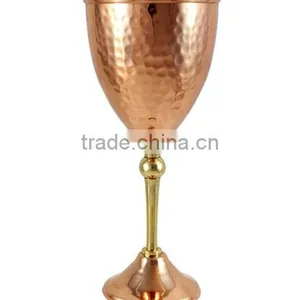 Hand-made Pure Copper Wine Goblet, Wine Glass Cocktails Goblets, Copper Martini Glass thumbnail-2