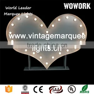 White Big Giant Love Heart Led Bulb Marquee Lamps thumbnail-1