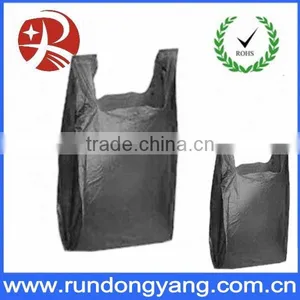 Wholesale Black Plain Plastic t Shirt Bag for Grocery thumbnail-1