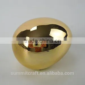 High Quality Decorative Ceremic Shinny Golden Egg thumbnail-4