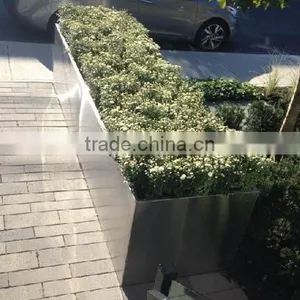 Steel Cube Planter /Brushed Stainless Steel Flower Pots Fabrication/ Metal Flower Pots thumbnail-6