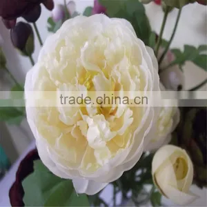 SJ20170054 Artificial Yellow Fabric Peony Flower for Indoor Decoration thumbnail-1