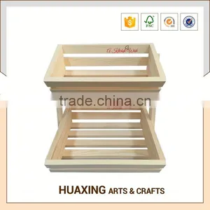 Factory Price Decorative Display Wooden Fruit Basket thumbnail-5