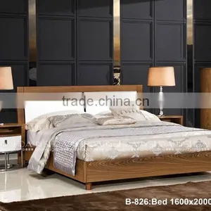Modern Wall Bed / Pictures of Wood Double Bed / Latest Double Bed Designs B-826 thumbnail-2