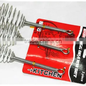 High Quality 3pcs Stainless Steel Egg Beater thumbnail-1